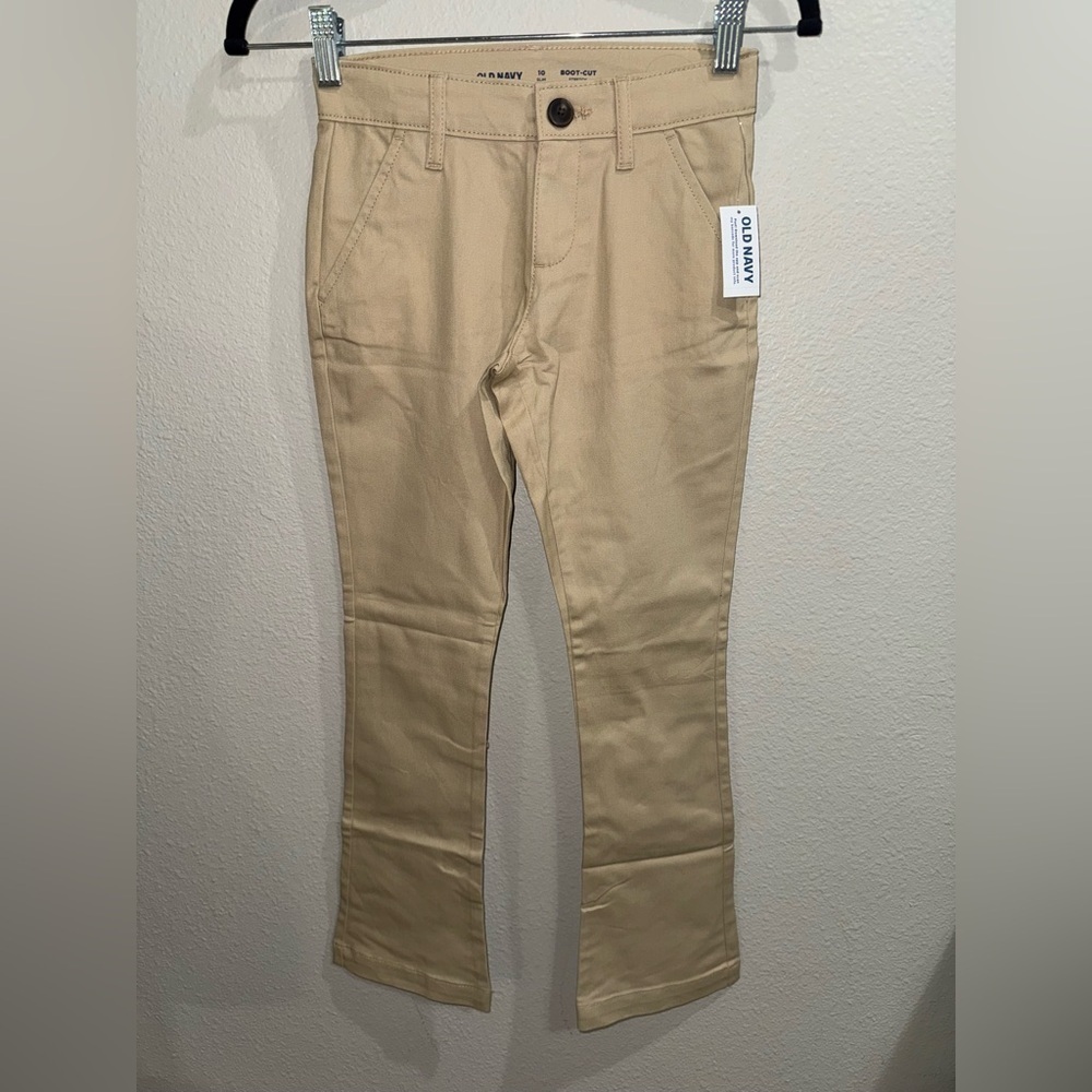Old Navy Girls 10 slim, Khaki Boot Cut stretch Pants
